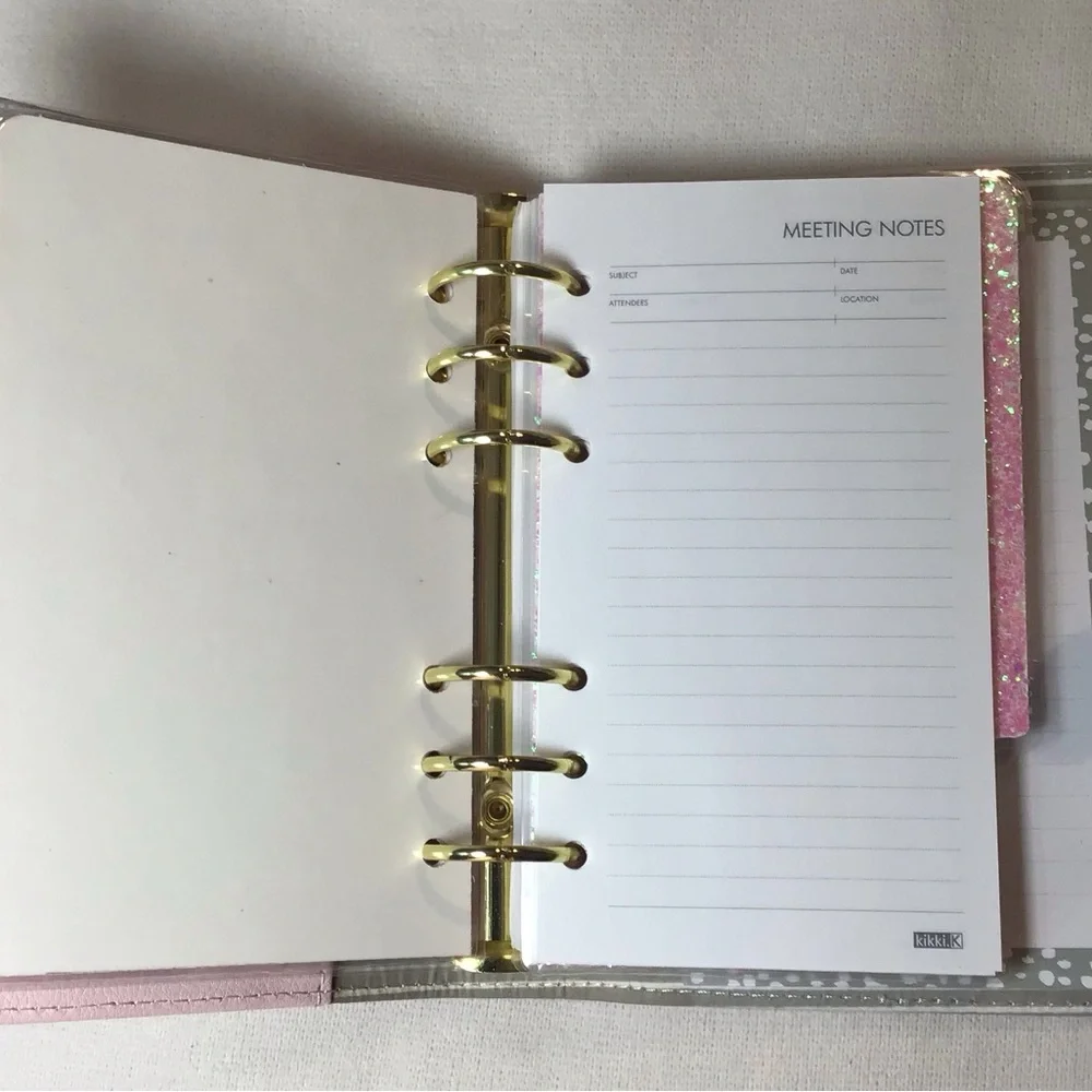 kikki.K Pink Planner with Gold Button - Personal Size
